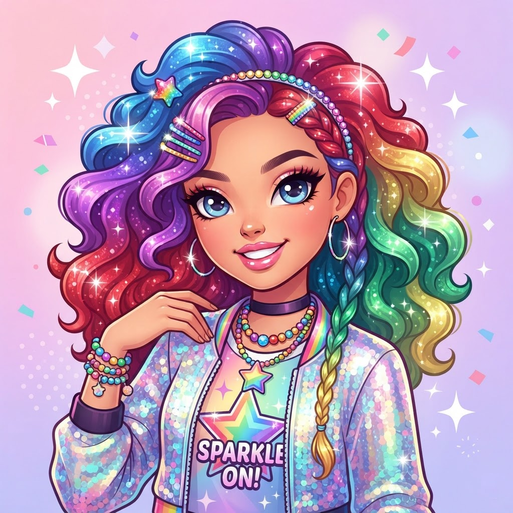 Jewels Richie from Rainbow High, voiced by Jewels Jaselle